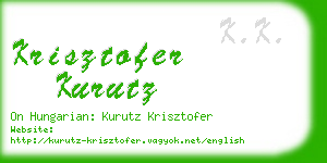 krisztofer kurutz business card